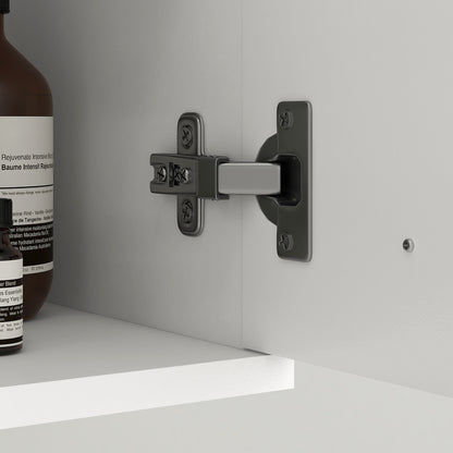 Wall-Hung Bathroom Vanity Unit with Sink, 2 Doors with Soft-Close Hinges, 61x40x50cm, Glossy White