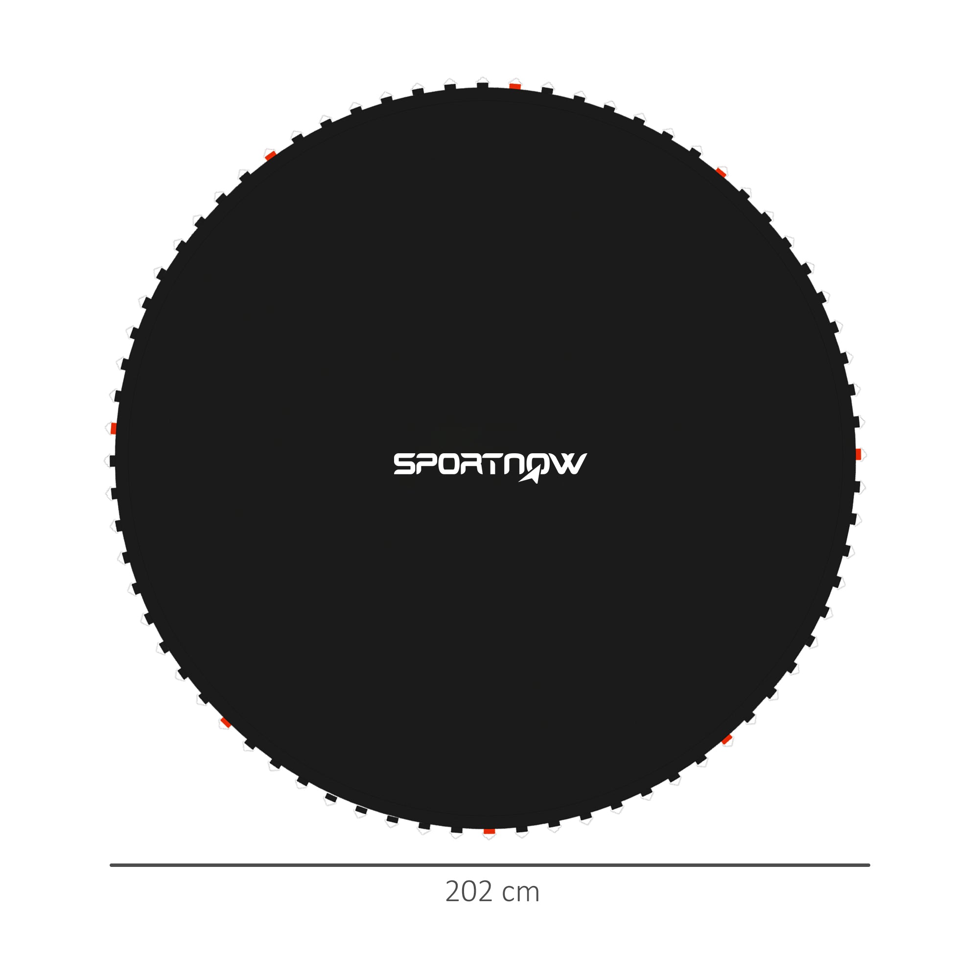 SPORTNOW Replacement Trampoline Mat, Compatible with 8ft Trampoline Ø 2.4m and 14 cm Springs, with spring pulling tool and 42 V-hooks (spring not included)