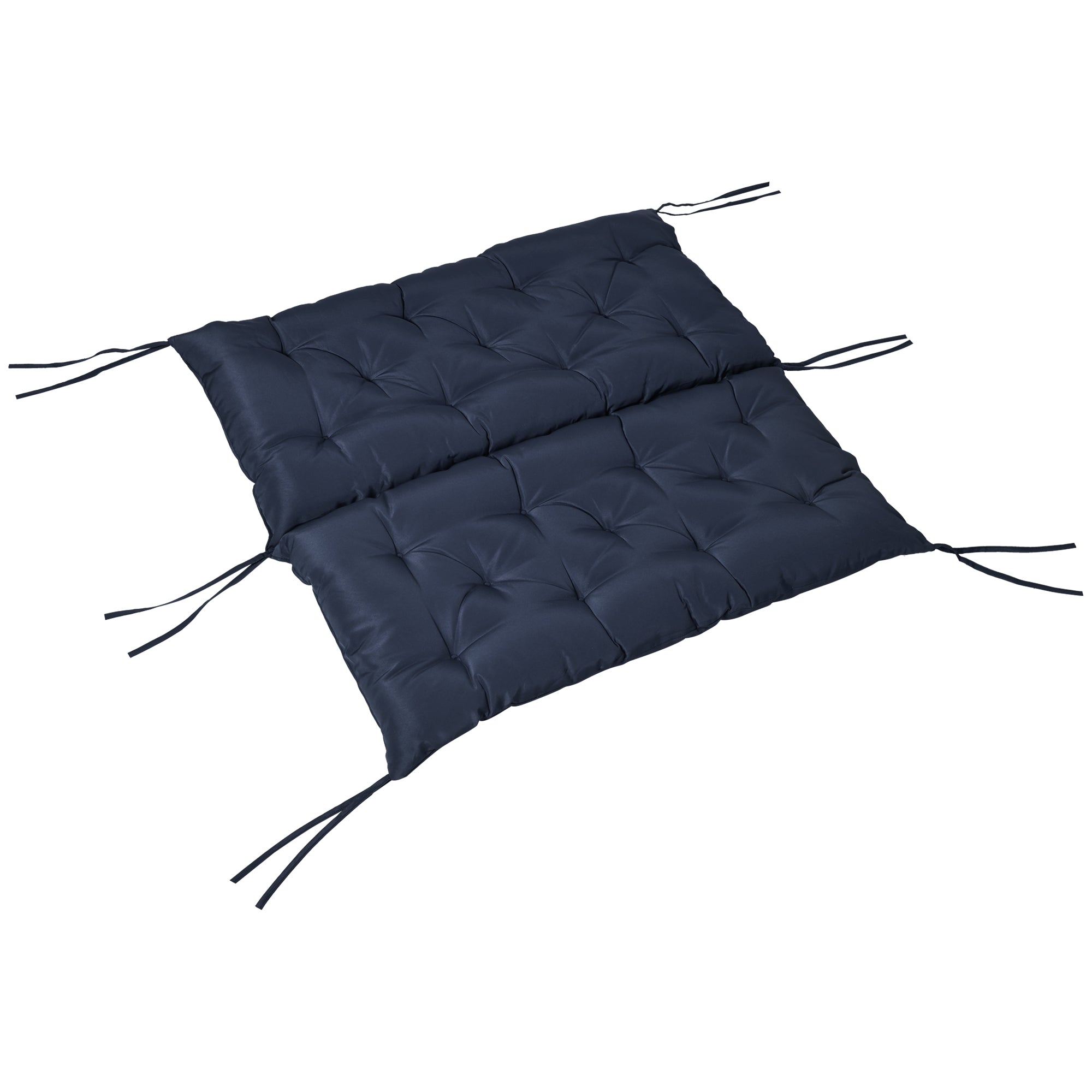 Bench Swing Sofa Garden Bench Seat Back Cushion Mattress 2-Seater High Comfort 100x98x8cm Dark Blue