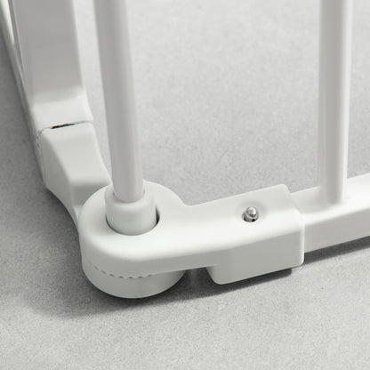 Puppy Playpen Dog Pen with Door Fireplace Guard Flexible Foldable 8 Panels Each 60 x 76 cm White