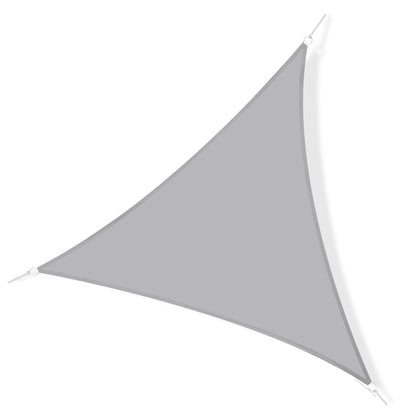 Large Triangular Shade Sail 6 x 6 x 6 m High-Density 160 g/m² Waterproof Polyester Light Gray