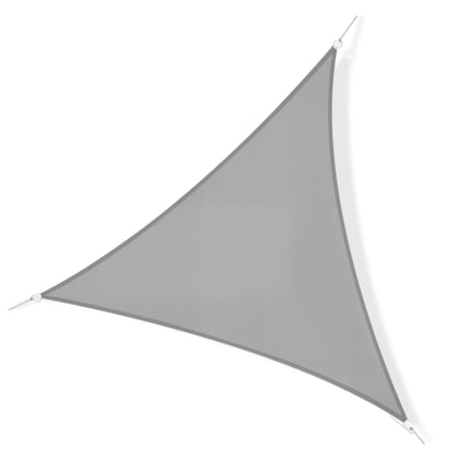 Large Triangular Shade Sail 6 x 6 x 6 m High-Density 160 g/m² Waterproof Polyester Light Gray