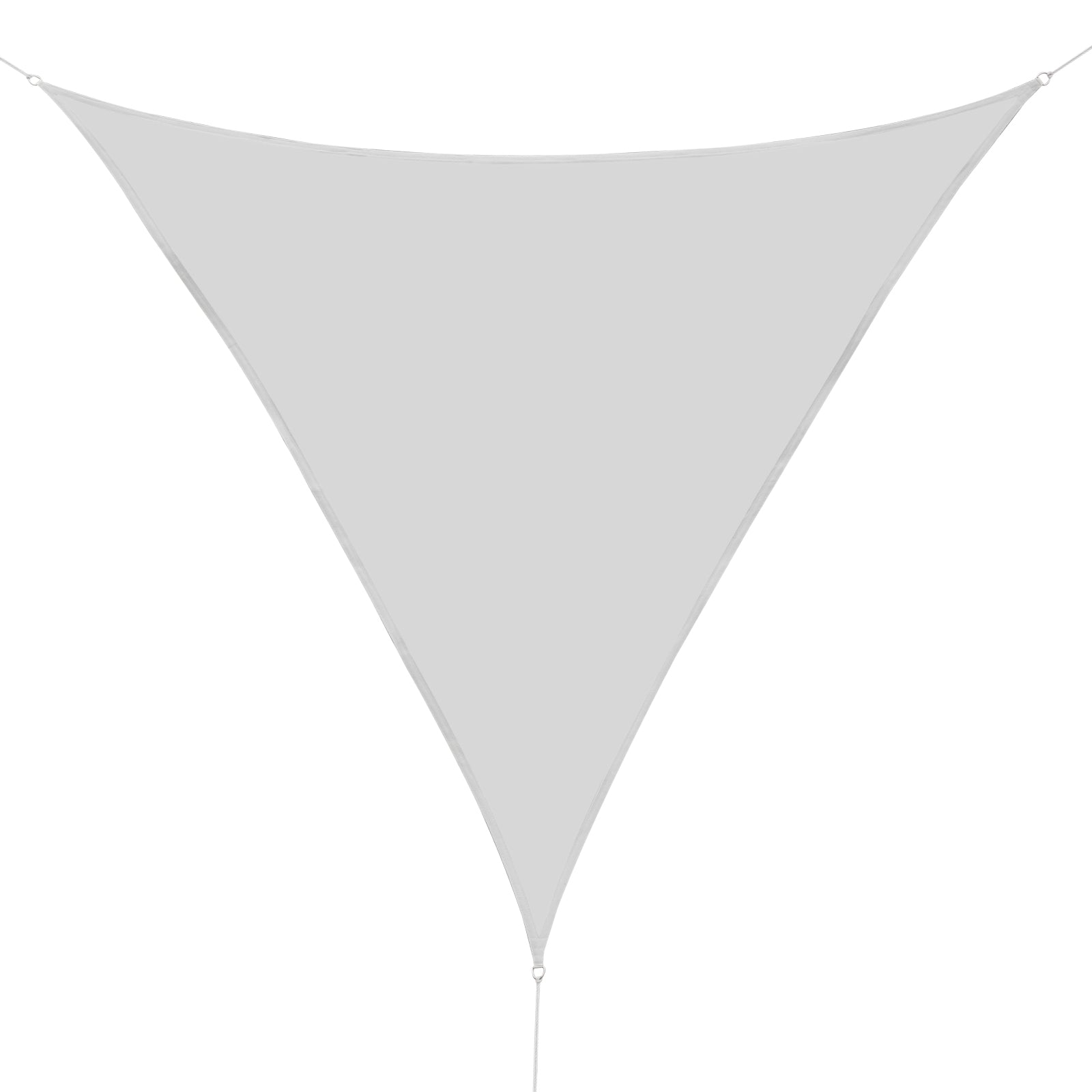 Large Triangular Shade Sail 6 x 6 x 6 m High-Density 160 g/m² Waterproof Polyester Light Gray