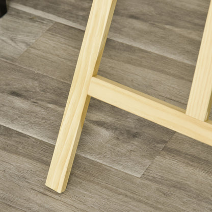 Easel Seat and Stand Easel Foldable Studio Easel 75° Adjustable with Holder for Art Painting And Outdoor Advertising Pine Wood Natural 51.5 x 71.5 x 134.5 cm