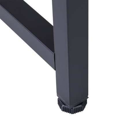 Computer Desk Writing Desk L-shaped Desk adjustable height Metal Black 168 x 120 x 75 cm