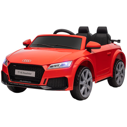 Kids Electric Car 12V Children's Car with 2.4G Remote Control, Music, Horn, Electric Vehicle with LED Light, USB/MP3 Connection, Reverse Function, for Children 3-5 Years Old, Red
