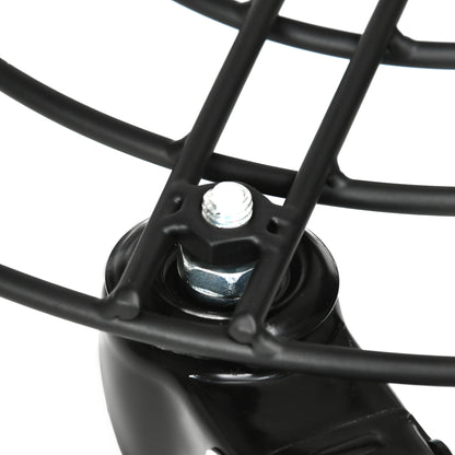 Ø30cm Metal Plant Pot Trolley with Swivel Wheels and Brake for Indoor and Outdoor Use, Black