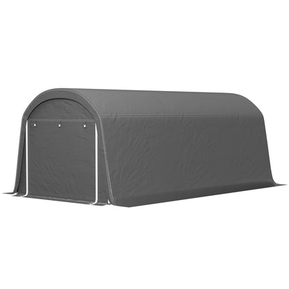 Bike Storage Shed, Waterproof Equipment Tent with Door, Anti-Dust Bike Cover, Shelter, Foil Storage Shed Bike Shed Garage for Garden 300x600x230 cm, Dark Gray