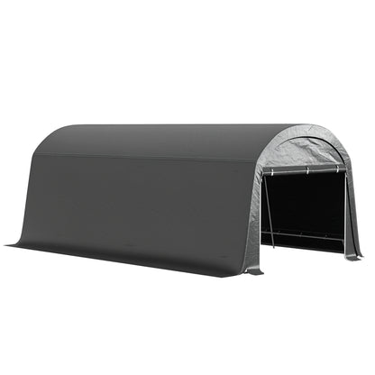 Bike Storage Shed, Waterproof Equipment Tent with Door, Anti-Dust Bike Cover, Shelter, Foil Storage Shed Bike Shed Garage for Garden 300x600x230 cm, Dark Gray