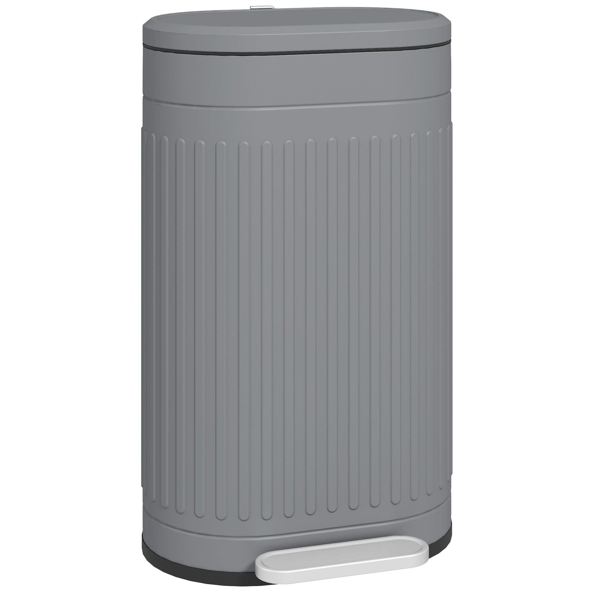 30 L Pedal Bin with Removable Inner Bucket and Soft-Close Lid, Gray — 36.5 x 31.2 x 60.8 cm (14.4 x 12.3 x 23.9 in)