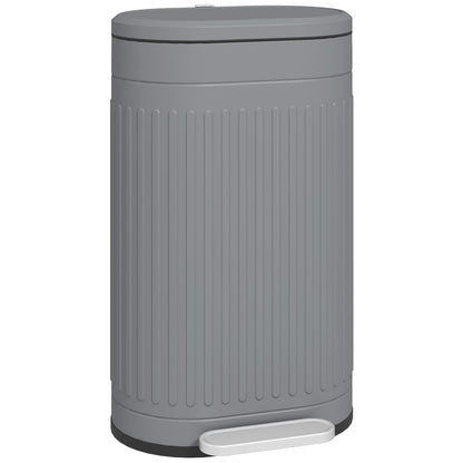 30 L Pedal Bin with Removable Inner Bucket and Soft-Close Lid, Gray — 36.5 x 31.2 x 60.8 cm (14.4 x 12.3 x 23.9 in)