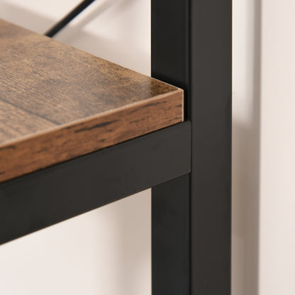 Industrial Style Retro Bookcase with 6 Open Shelves for Books and Anti-Tip System Storage for Living Room Office 31.5x11.8x70.9 inches Rustic Brown