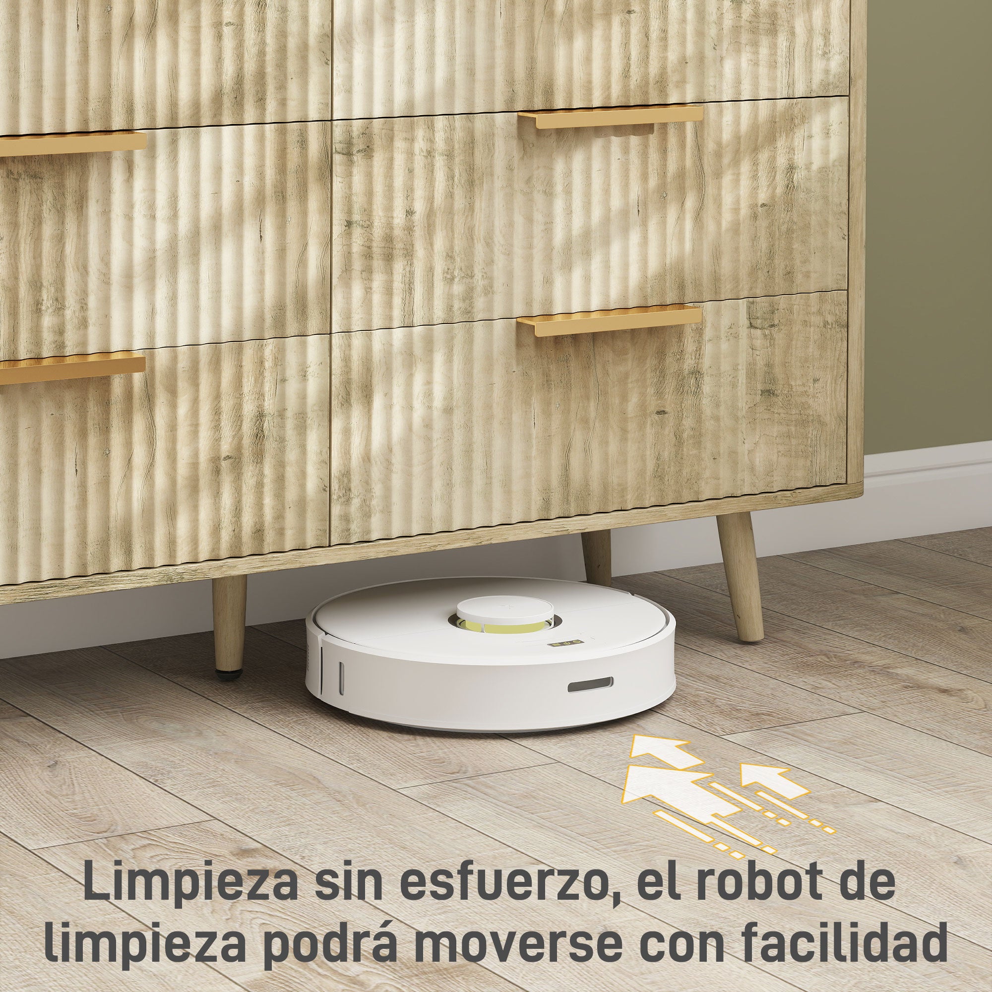 6-Drawer Dresser for Bedroom with Striped Design and Wooden Legs Sideboard for Living Room Hallway 62x35x105 cm Oak