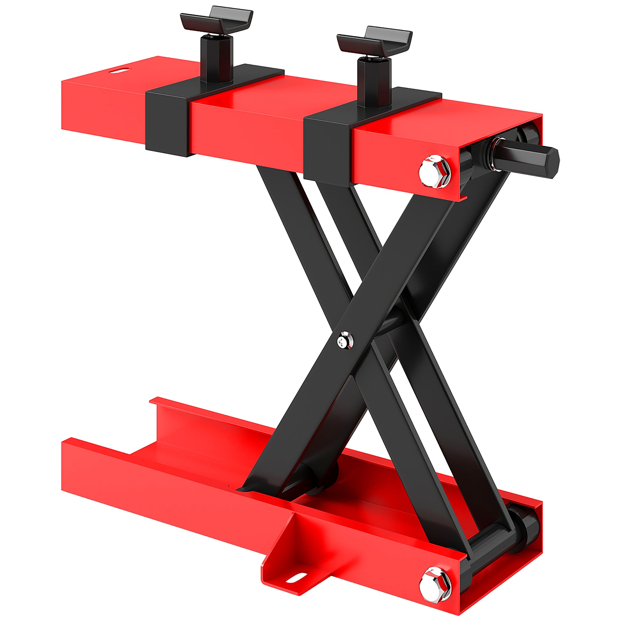 Motorcycle Jack 500 kg Load Capacity Motorcycle Lift 95-400 mm Height Adjustable Mount Stand Bike Repair Scissor Jack in Garage & Outdoor Areas