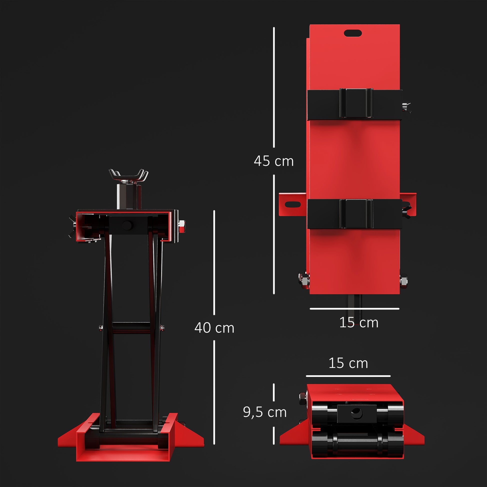 Motorcycle Jack 500 kg Load Capacity Motorcycle Lift 95-400 mm Height Adjustable Mount Stand Bike Repair Scissor Jack in Garage & Outdoor Areas