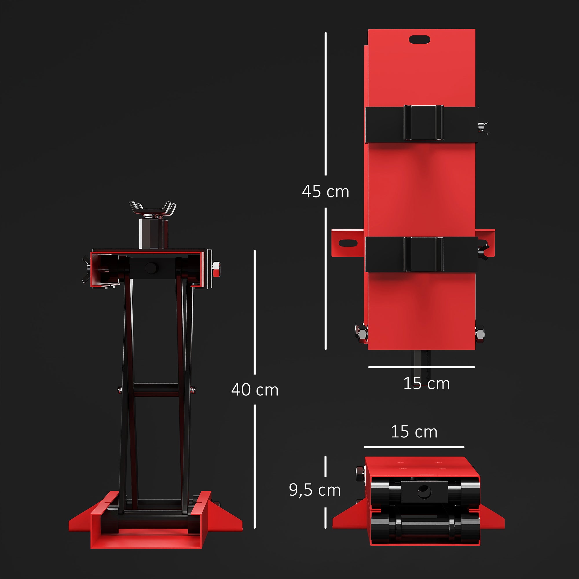 Motorcycle Jack 500 kg Load Capacity Motorcycle Lift 95-400 mm Height Adjustable Mount Stand Bike Repair Scissor Jack in Garage & Outdoor Areas