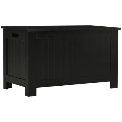Bedroom Storage Trunk Storage Bench with Safety Hinge for Hallway Living Room 81x40x46 cm Black