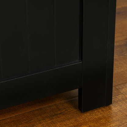 Bedroom Storage Trunk Storage Bench with Safety Hinge for Hallway Living Room 81x40x46 cm Black