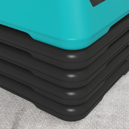 SPORTNOW Aerobic Step for Fitness Stepper with Adjustable Height of 10/15/20/25/30 cm Load 150 kg for Home Gym Training Blue