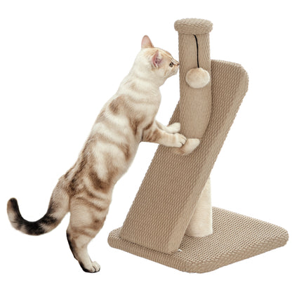 Scratching Post 54 cm High Scratching Post with Play Ball, Sisal Cat Scratching Post Cat Tree for Small Cats, Cat Scratching Furniture, Cream White