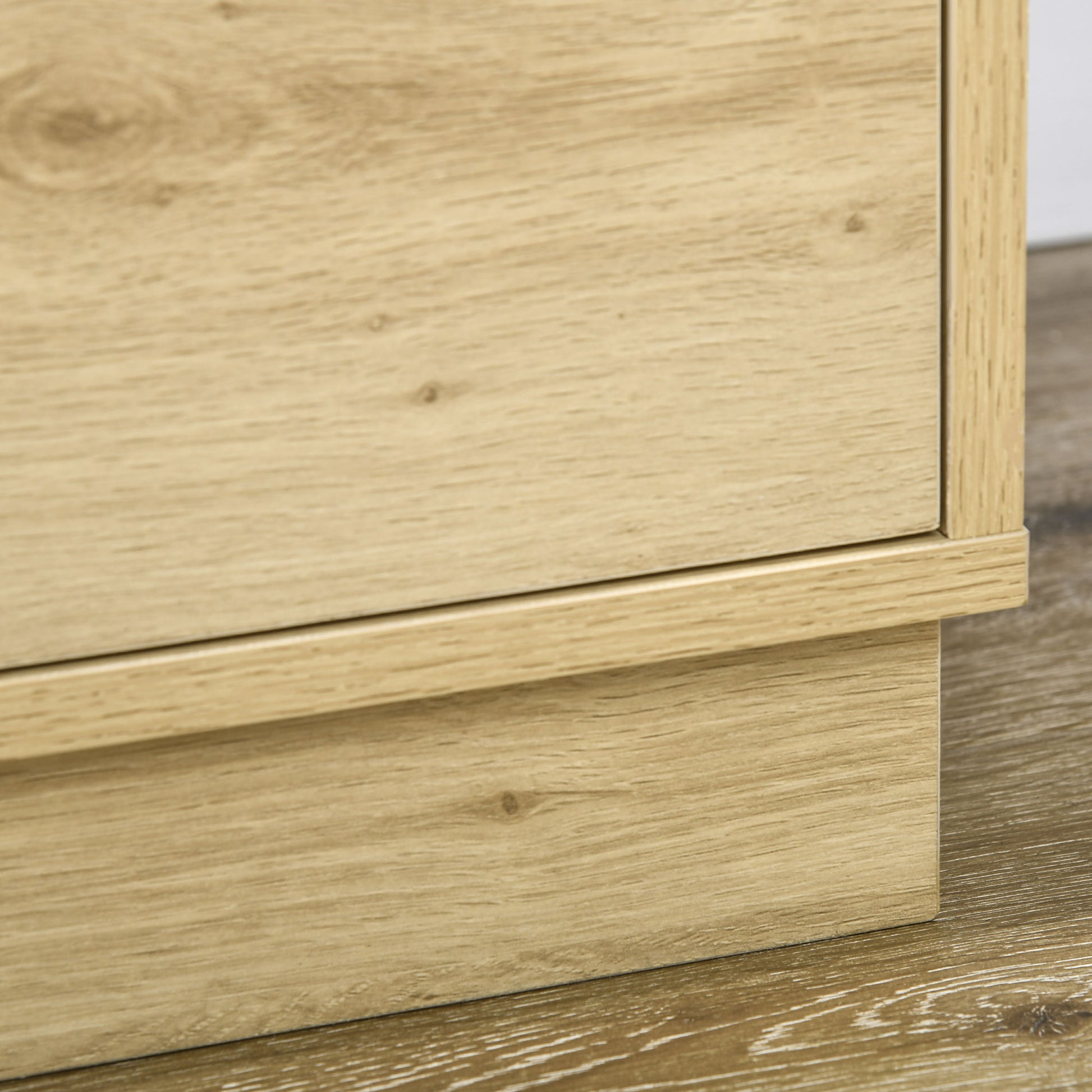 Nightstand with 3 Rattan Grid Drawers Wood Dresser for Bedroom Living Room Bohemian Style 60x38x69 cm Natural