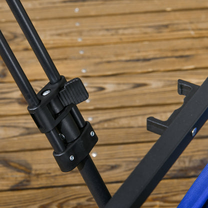 Garden Cart Folding Beach Cart with Adjustable Handle Length and Angle Back Door and Transport Bag Load 100 kg for Shopping Dark Blue