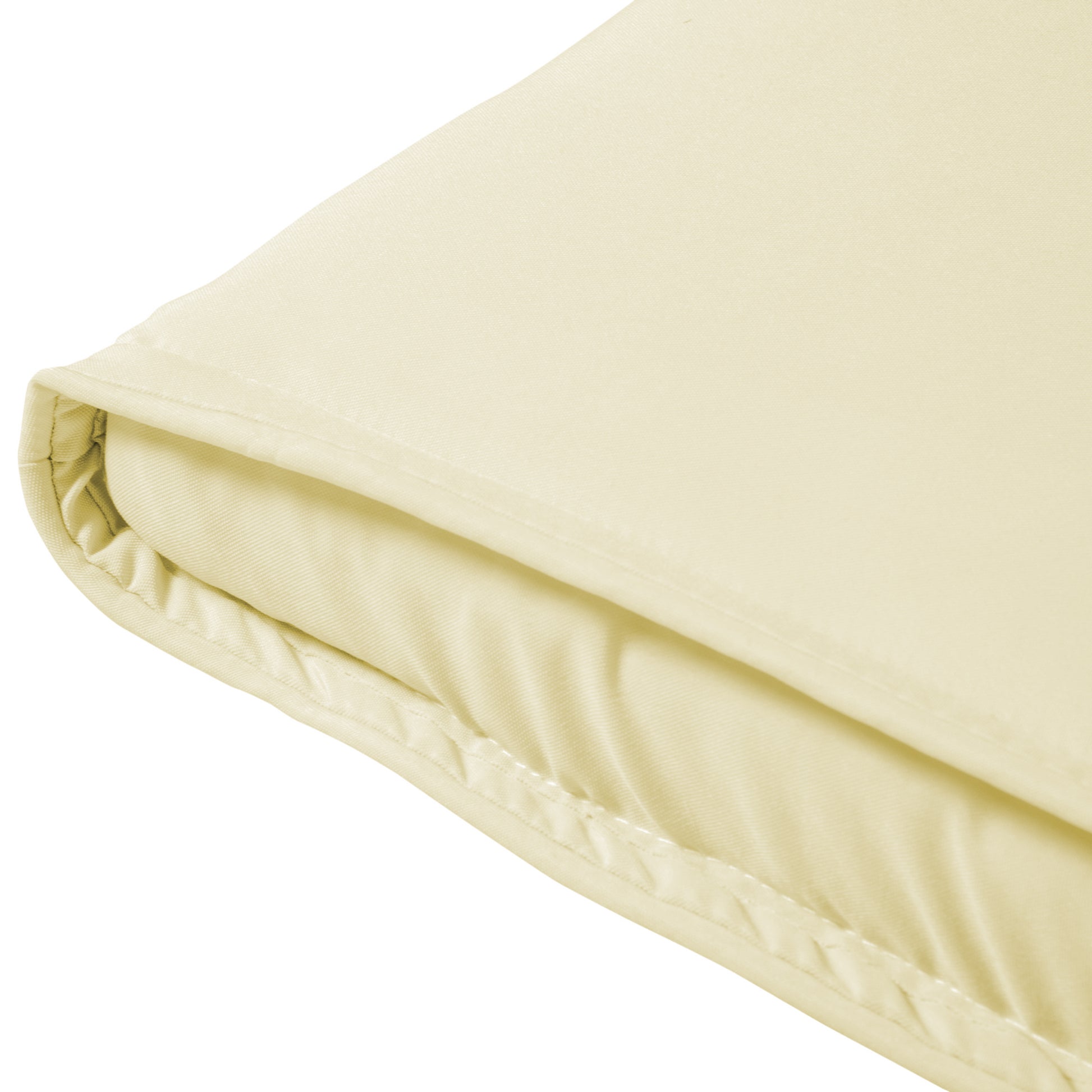 Sun Lounger Cushion with Pillow Removable Polyester + Cotton Fiber Cover Off-white 198 x 53 x 5 cm