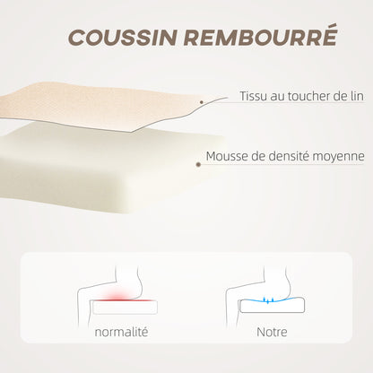 Office Chair Desk Chair Ergonomic Chair with Adjustable Height, Rocking Function, Swivel Office Chair with Wheels, Load Capacity 120 Kg, Beige