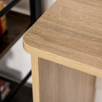 Computer Desk Computer Table dim. 100L x 44W x 74H cm 3 Side Shelves Wooden Light Oak White