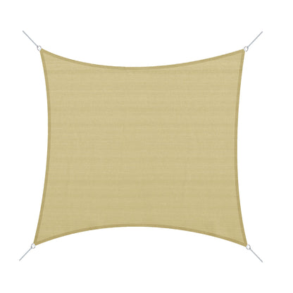 Square Sun Shade Sail for Outdoor in Breathable HDPE, UV Protection 95%, 360x360 cm