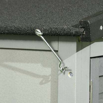 Rabbit Hutch 2 Levels Rabbit Hutch Made of Fir Wood Winterproof Double Deck House with Outdoor Run Ramp 150x52x68 cm Rabbit Cage Outdoor Small Animal Hutch for Rabbits Guinea Pigs Gray