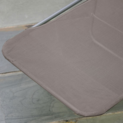 Folding Sun Lounger Garden Lounger with Head Pillow Adjustable Sunlounger up to 120kg Load Capacity for Garden, Balcony, and Pool, 4 Colors (Brown)
