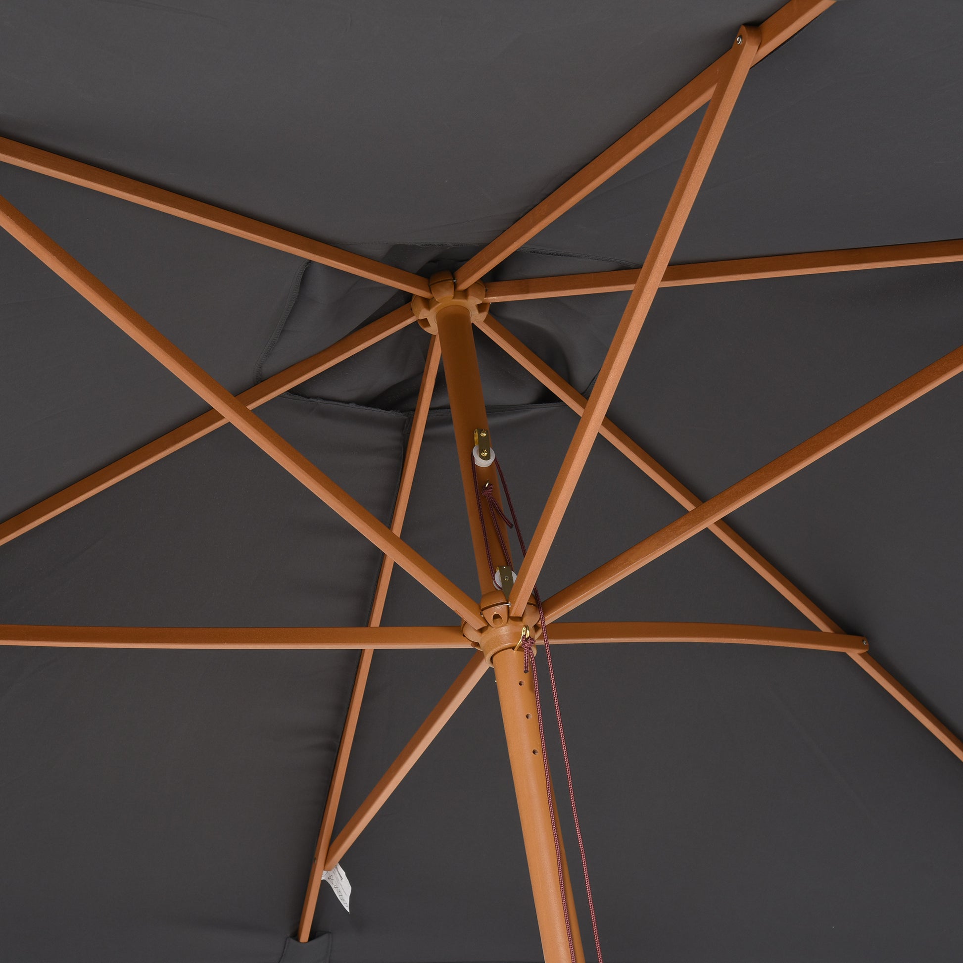 Rectangular Straight Garden Parasol Large Size 3L x 2W x 2.5H meters Dark Gray
