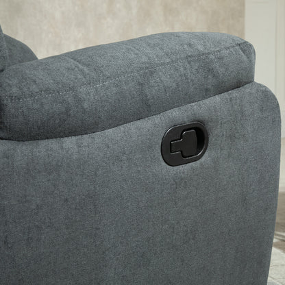 Recliner Chair Single Sofa Bed 150° Adjustable TV Armchair Reclining Chair TV Chair with Sleeping Function for Living Room Linen Dark Gray 93 x 88 x 102 cm