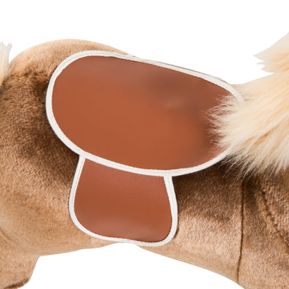 Rocking Horse Baby Rocking Toy Plush Toy Children Plush Rocking Horse Brown L74 x W33 x H62 cm