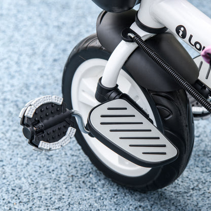 6 in 1 Tricycle with Push Handle, Foldable, Kids Tricycle with Safety Belt, Removable Sun Shade, Basket, Cup Holder, Pedal, for 1-5 Years Children, up to 25 kg, Pink