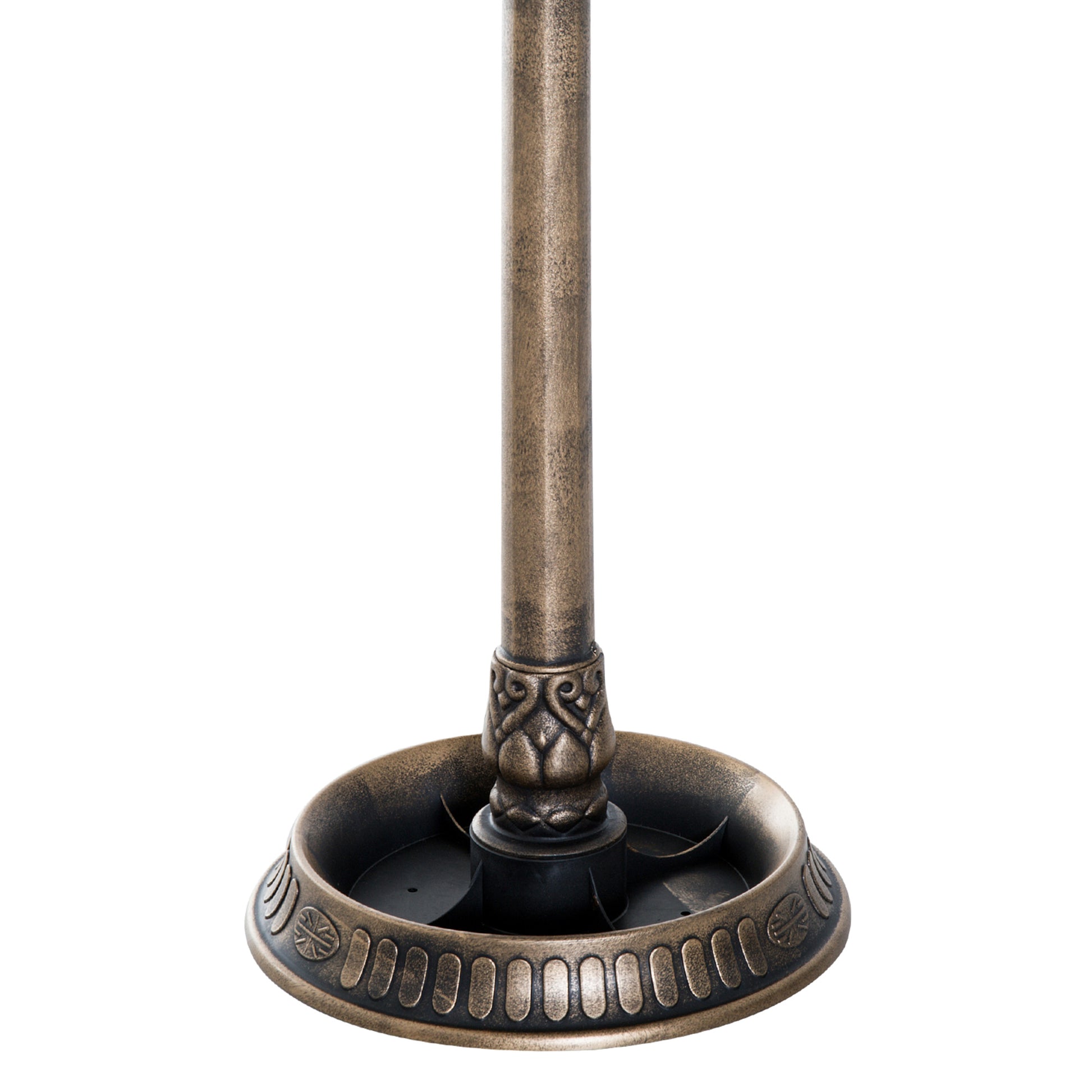 Bird Bath Feeder for Birds Planter 3 in 1 Ø 50 x 113H cm polypropylene Antique Bronze