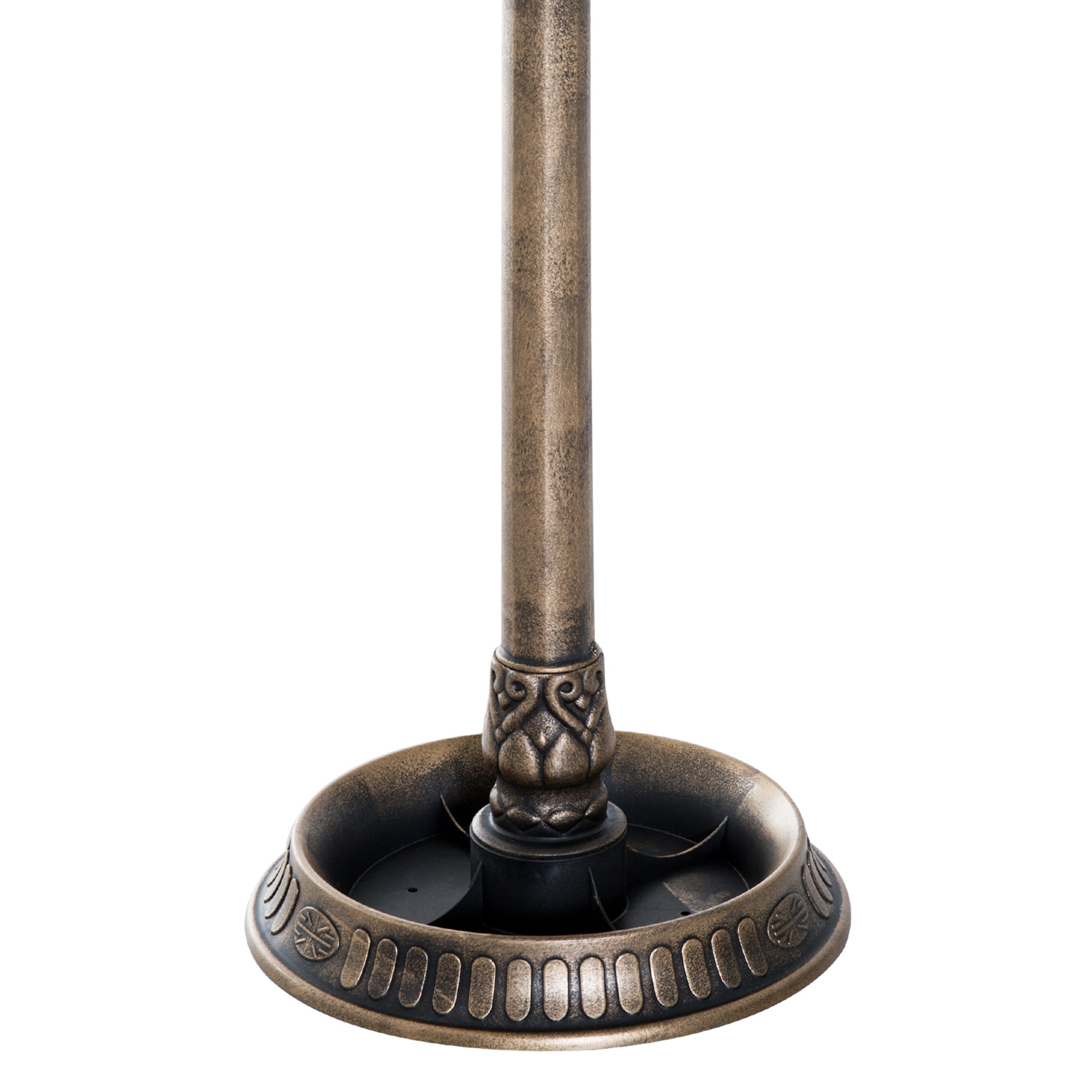 Bird Bath Feeder for Birds Planter 3 in 1 Ø 50 x 113H cm polypropylene Antique Bronze
