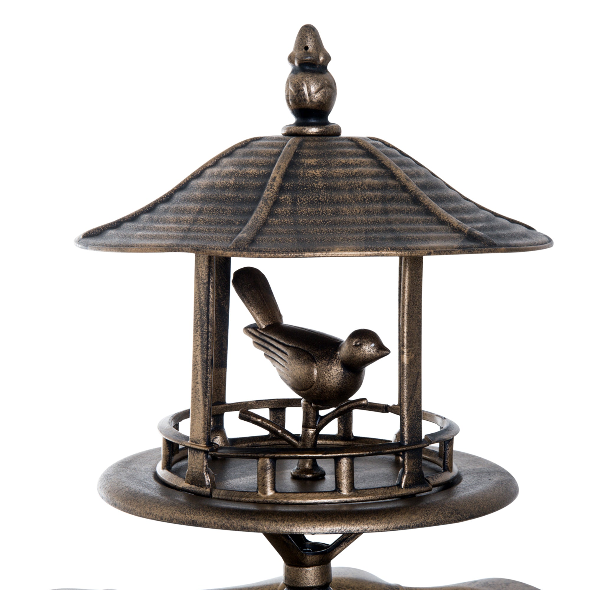 Bird Bath Feeder for Birds Planter 3 in 1 Ø 50 x 113H cm polypropylene Antique Bronze