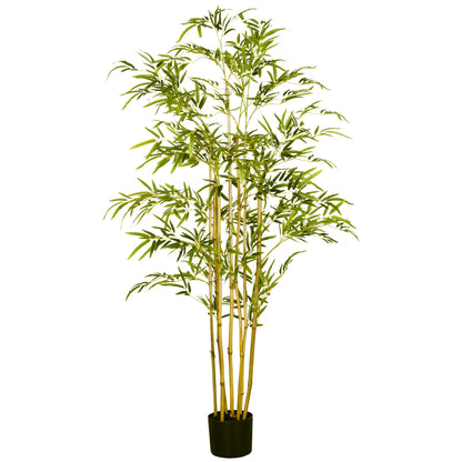 Artificial Bamboo in Pot - 150cm Tall, Decorative Fake Plant for Indoor, Green