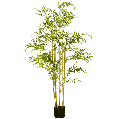 Artificial Bamboo in Pot - 150cm Tall, Decorative Fake Plant for Indoor, Green