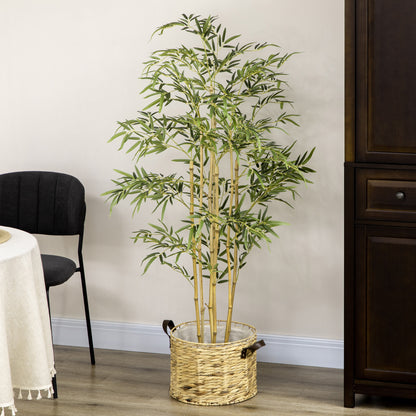 Artificial Bamboo in Pot - 150cm Tall, Decorative Fake Plant for Indoor, Green