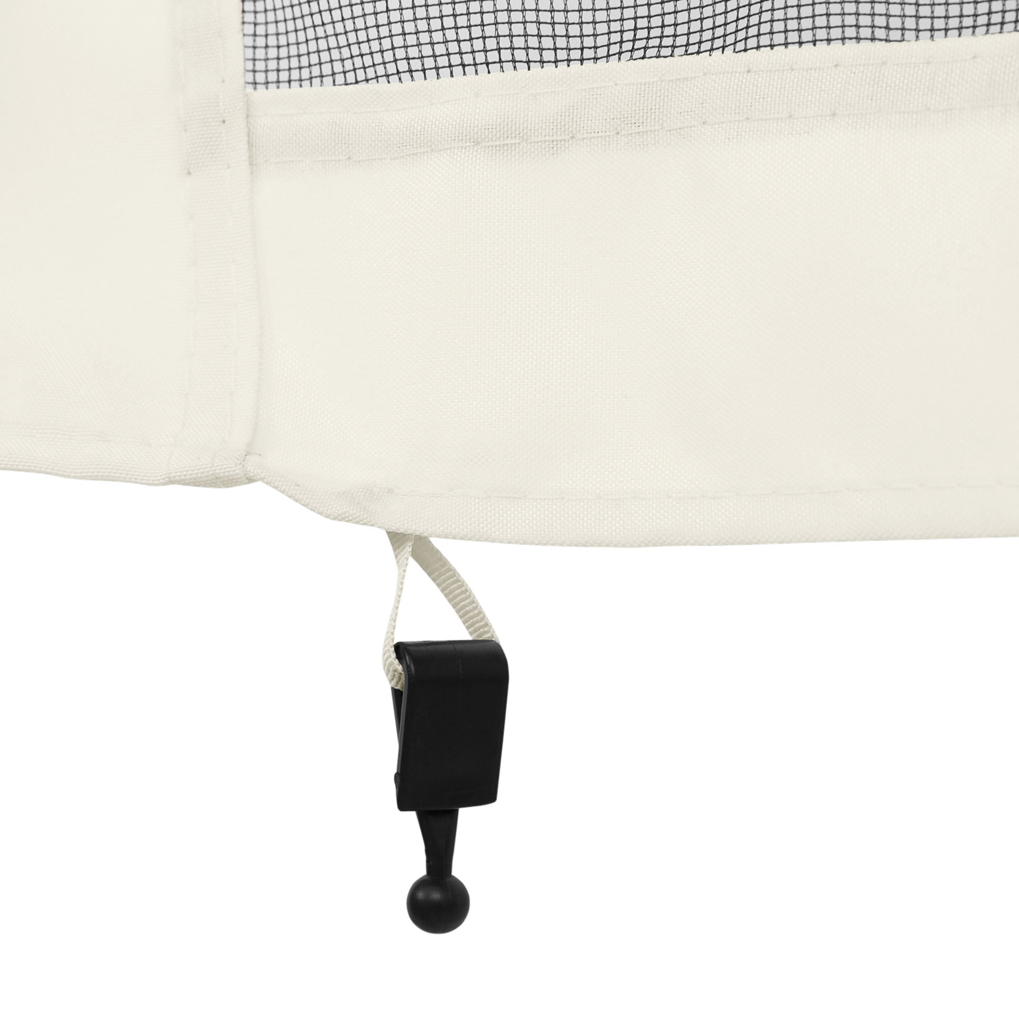 Mosquito Nets for Gazebo/Canopy/Pavilion 3 x 3 m - Set of 4 Zippered Panels + Attachment Hooks - Polyester/Nylon