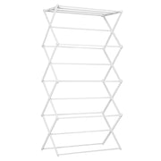 Folding Laundry Rack 8-Tier Drying Rack Tower Dryer Tower Laundry Rack Clothes Drying Rack Metal Plastic White 74 x 35 x 144 cm