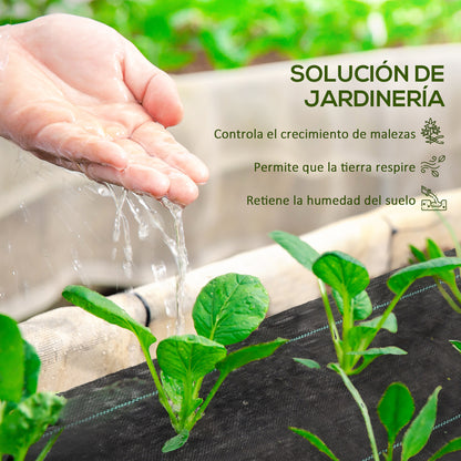 Weed Control Fabric Weed Barrier 1x100 m Geotextile Fabric 60 g/m² for Weed and Weed Control in Garden Black Weed Barrier Roll