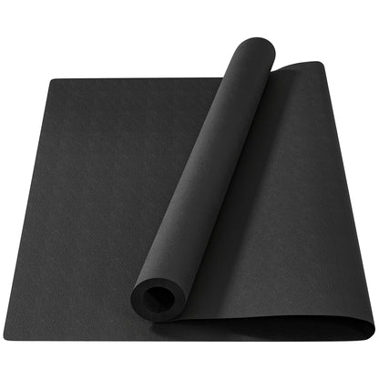 Floor Protection Mat for Fitness Equipment Non-Slip Fitness Mat 4mm Thickness Underlay Mat Exercise Mat Multifunction Mat for Yoga Treadmill Home Trainer Yoga Mat Floor Mat 200x100 cm Black
