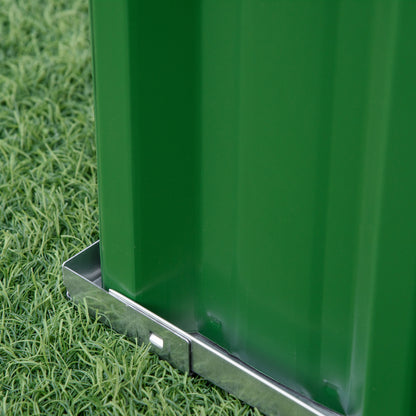 Garden Square Planter 174 x 90 x 30 cm - modular, Tool-Free Assembly, Gloves Included - corrugated steel Green