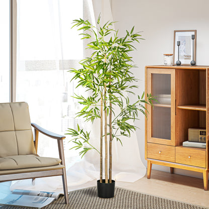 Set of 2 Artificial Bamboo Plants Artificial Tree Height 180 cm with Pot, Interior Decoration, Very Realistic