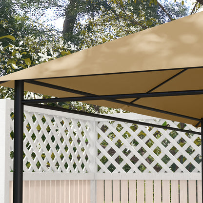 Replacement Roof for Pavilion 4 x 3m, Water-Repellent Pavilion Roof with UV Protection 30+, Replacement Cover for Garden Pavilion, Polyester Fabric Replacement Parts, 180 g/m², Khaki