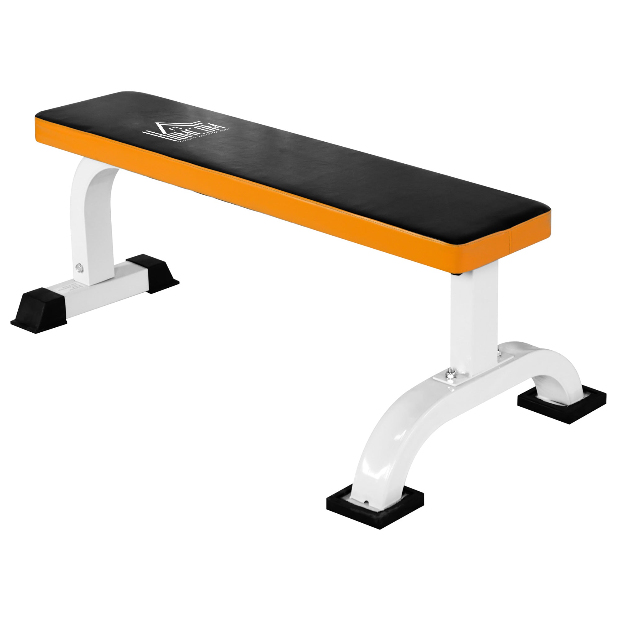 Dumbbell Bench, Flat Bench, Fitness Bench, Multifunction Training Bench for Home Strength Training, Steel, Black, 112 x 62 x 43 cm